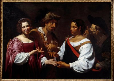 Věštkyně Obraz Simona Voueta (1590-1649) 1620 Ne. 1,2x1,7 m Ottawa, Národní galerie umění od Simon Vouet