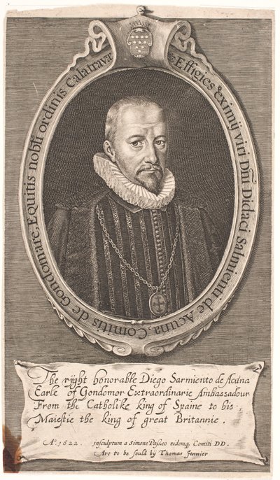 Diego Sarmiento de Acuna, hrabě z Godomaru. Španělský vyslanec v Londýně od Simon de Pas