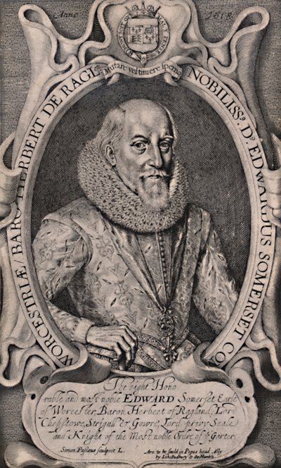 Edward Somerset, 4. hrabě z Worcesteru, anglický dvořan, c1618 1894 od Simon de Passe