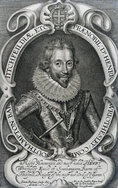 Henry Wriothesley, 3. hrabě ze Southamptonu, 1617 od Simon de Passe