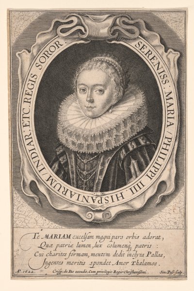 Marie Rakouská, infantka španělská od Simon van de Passe