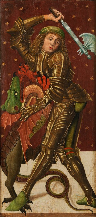 Svatý Jiří zabíjející draka od Simon von Taisten