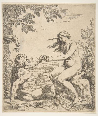 Adam a Eva, ca. 1639. od Simone Cantarini