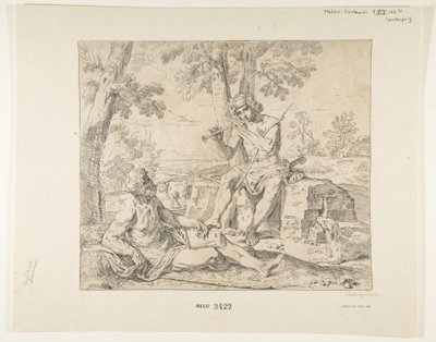 Merkur a Argus, asi 1630-1648. od Simone Cantarini