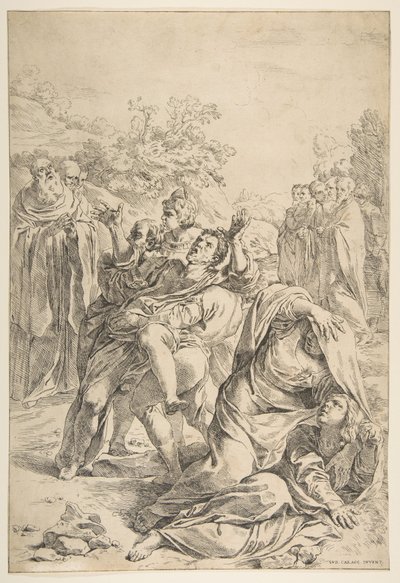 Svatý Benedikt vymítá démona, ca. 1637-1639. od Simone Cantarini