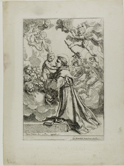 Svatý Antonín Paduánský od Simone Cantarini
