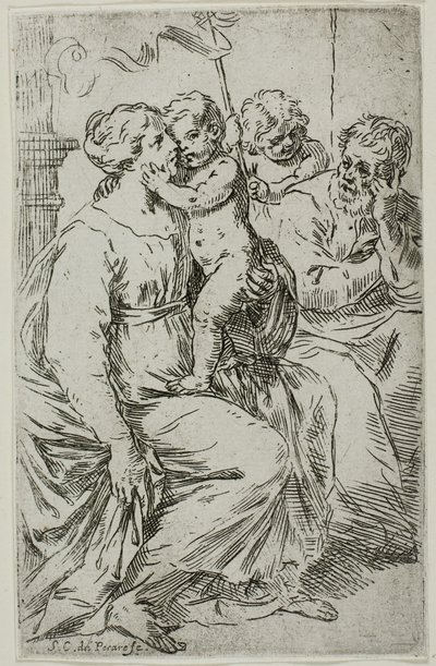 Svatá rodina od Simone Cantarini
