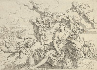 Znásilnění Evropy, cca 1636. od Simone Cantarini