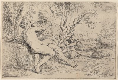 Venuše a Adonis od Simone Cantarini