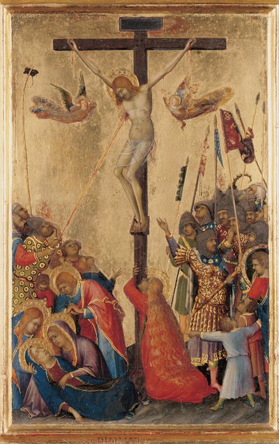 Kalvárie, z Orsiniho polyptychu (tempera na panelu) (viz také 471172-4) od Simone Martini