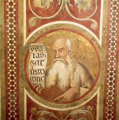 Maesta: Isaiah, detail z rámu od Simone Martini