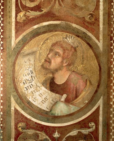 Maesta: Malachi, detail z rámu od Simone Martini