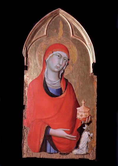 Orvieto polyptych, Marie Magdalena a dárce - Tempera na dřevě, kolem roku 1321 od Simone Martini