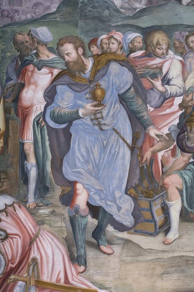 Klanění tří králů, Presbitery, 1578-82 (detail 3497103) od Simone Veneziano Peterzano