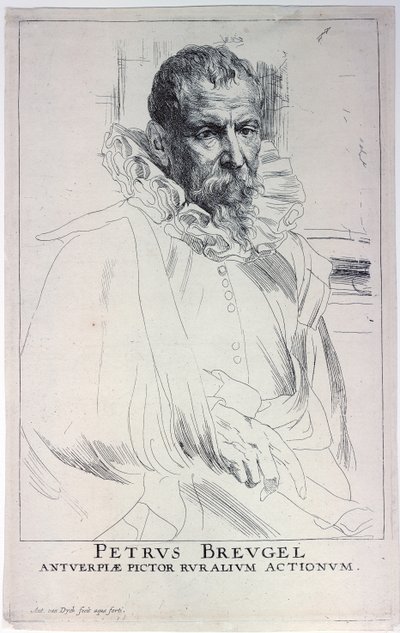 Portrét umělce Jana Brueghela mladšího 1601-1678, první třetina 17. stol. od Sir Anthony van Dyck
