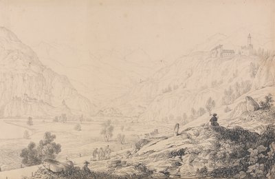 Album 30 pohledů v Tyrolsku a Itálii: Hrady Wafenstein [?], Sprechenstein a Reifenstein několik mil od Brenneru, 27. října 1840 od Sir Charles D