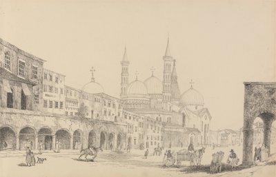 Album 30 pohledů v Tyrolsku a Itálii: Kostel svatého Antonia - Padova 3.r.listopadu 1840 od Sir Charles D