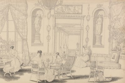 Album 30 zhlédnutí v Tyrolsku a Itálii: Kruhový budoár v kasinu Pecori 10. října 1841 od Sir Charles D