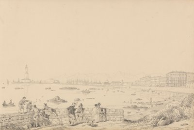 Album 30 pohledů v Tyrolsku a Itálii: Leghorn, Villa Caprille - Celkový pohled 1. září 1841 od Sir Charles D