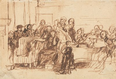 Náčrt pro "Čtení vůle" od Sir David Wilkie