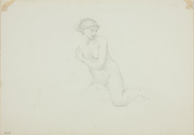 Sedící ženský akt od Sir Edward Burne Jones