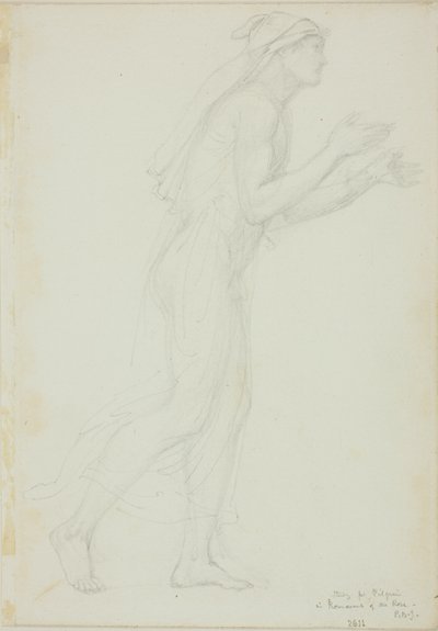 Studie pro Pilgrima v Romaunt of the Rose od Sir Edward Burne Jones