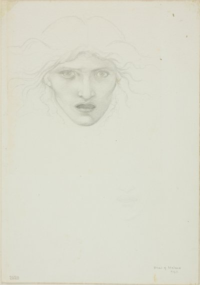 Studie pro Rondanini Medusa od Sir Edward Burne Jones