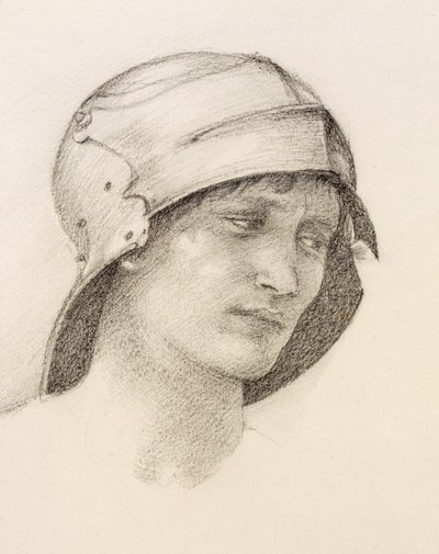 Žena v klobouku, detail ze skicáku, c1880. od Sir Edward Burne Jones