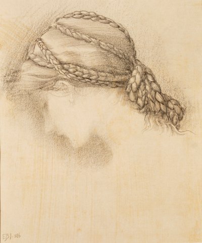 Ženská hlava, detail ze skicáku, 1886. od Sir Edward Burne Jones