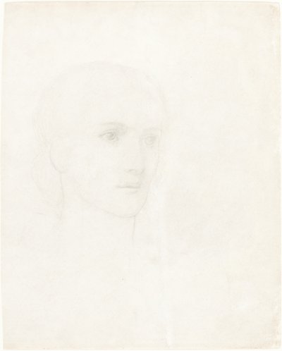 Hlava ženy od Sir Edward Coley Burne Jones