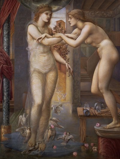 Pygmalion a obraz - The Godhead Fires, 1878. od Sir Edward Coley Burne Jones