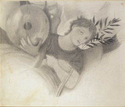 Studie pro hlavu v The Days of Creation, c1871-1875 od Sir Edward Coley Burne Jones
