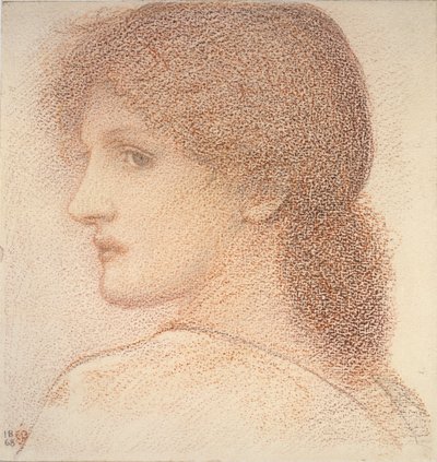Studie ženské hlavy, otočená doleva, 1886 od Sir Edward Coley Burne Jones