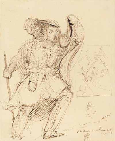 Studie pro scénu z Danteho "Inferna" od Sir George Hayter