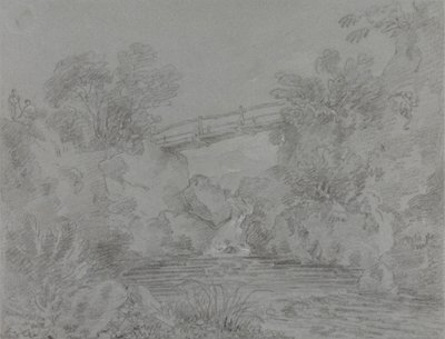 Most přes bazén v Llanrwst od Sir George Howland Beaumont seventh Baronet