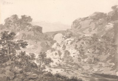 Most přes Stream, Severní Wales od Sir George Howland Beaumont seventh Baronet