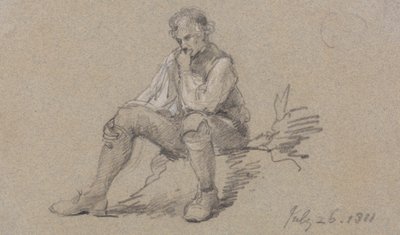 Muž sedící od Sir George Howland Beaumont seventh Baronet