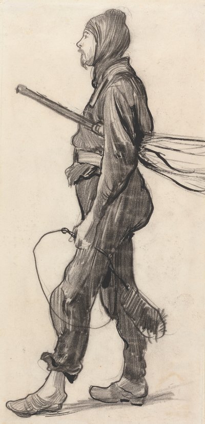 Studie kominíka od Sir Hubert von Herkomer