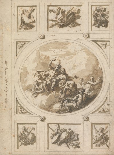Design pro strop v Addiscombe: Bacchus a Ariadne od Sir James Thornhill