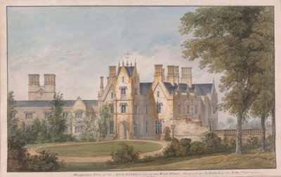 Lilleshall, Shropshire: Pohled na severní vchod a na západní frontu od Sir Jeffry Wyatville