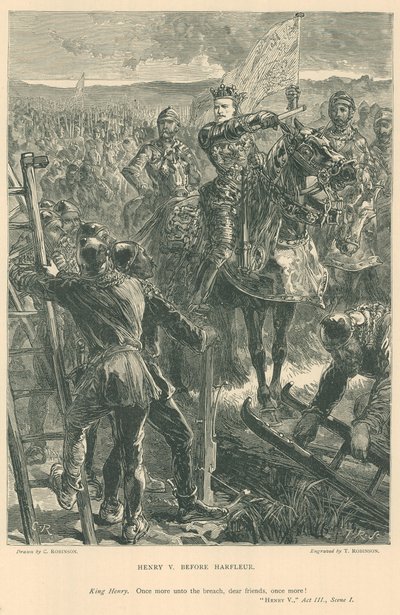 Ilustrace pro Shakespearova krále Jindřicha V od Sir John Charles Robinson