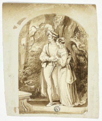 Milenci v lese od Sir John Everett Millais