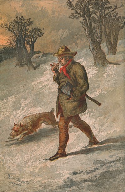 Dřevař a jeho pes, 1862. od Sir John Gilbert