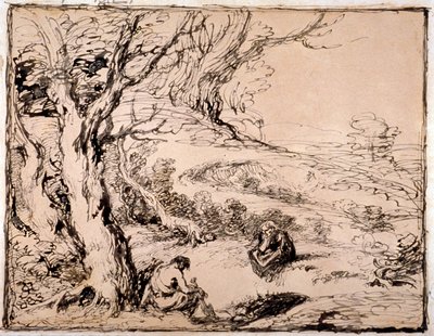 "Timon a Apemantus", 1883 od Sir John Gilbert