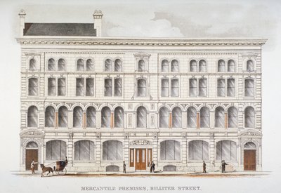 Pohled na obchodní prostory, Billiter Street, City of London, 1875 od Sir Joseph Causton and Sons