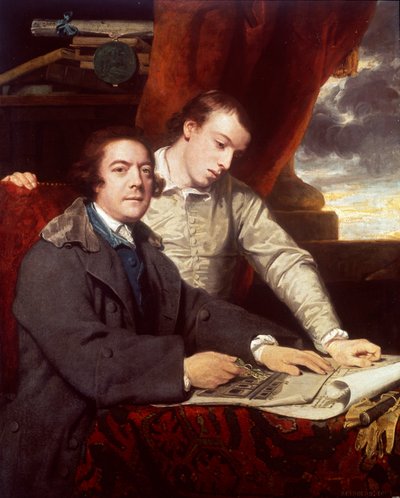 James Paine, architekt a jeho syn, James, 1764 od Sir Joshua Reynolds