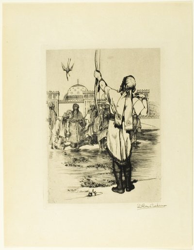 The Bowman, frontispis z Eposu králů, Příběhy převyprávěné od Firdusi od Sir Lawrence Alma Tadema