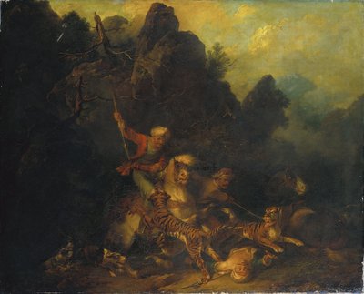 Lov tygrů od Sir Peter Francis Bourgeois