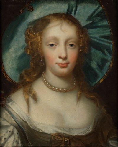Portrét dámy s modrým kloboukem od Sir Peter Lely