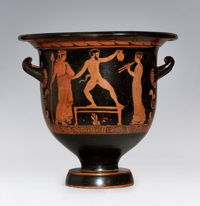 Satyr tančící apulský kráter, asi 420-410 př.nl. od Sisyphus Painter